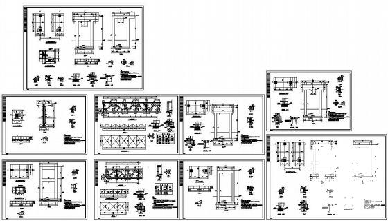 综合管架结构设计CAD图纸（总共9张图纸） - 1