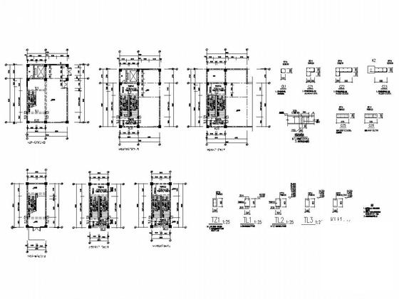 5层框架结构健身中心结构施工CAD图纸 - 5