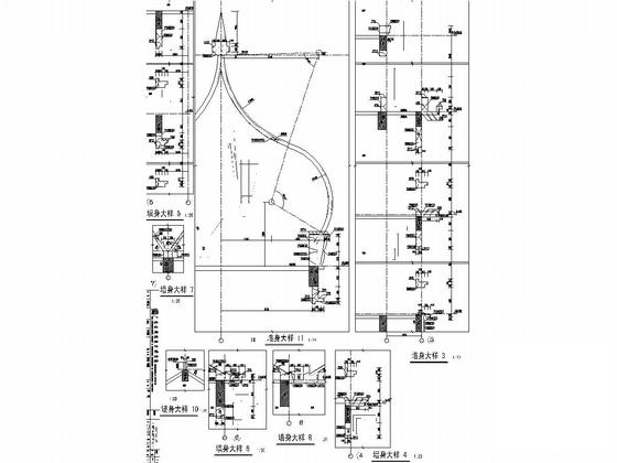 1288平米地上两层俄罗斯风情酒店结构施工CAD大样图 - 4