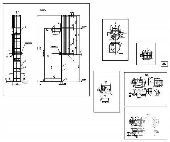 壳水分配器维修平台结构CAD图纸，共4张CAD图纸 - 2