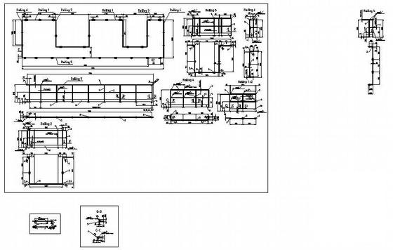 壳水分配器维修平台结构CAD图纸，共4张CAD图纸 - 4