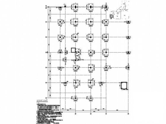 地上4层框架结构E区商业区结构施工CAD图纸 - 1