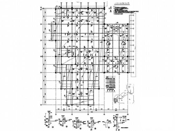 地上4层框架结构E区商业区结构施工CAD图纸 - 2