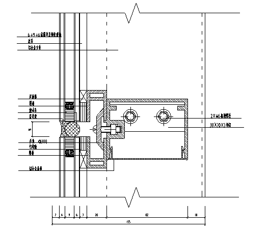玻璃幕墙节点大样图 - 4
