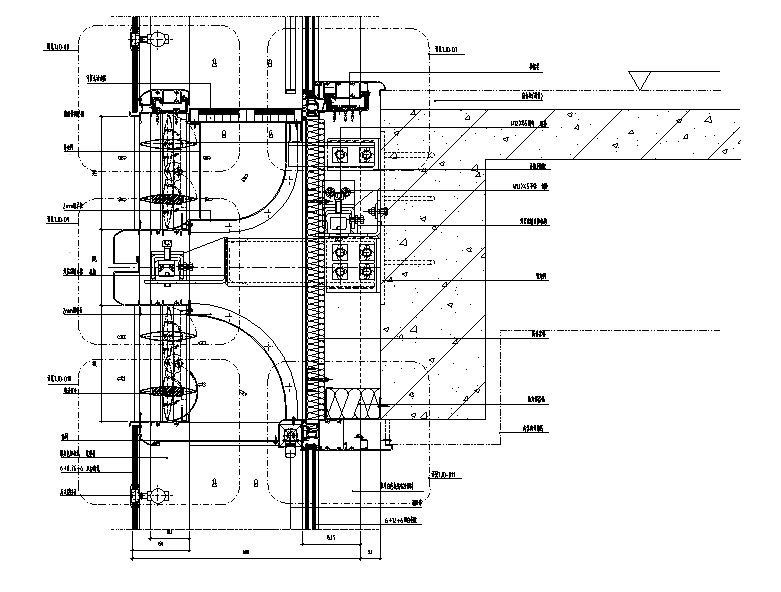 玻璃幕墙节点大样图 - 1