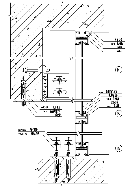 玻璃幕墙节点大样图 - 3