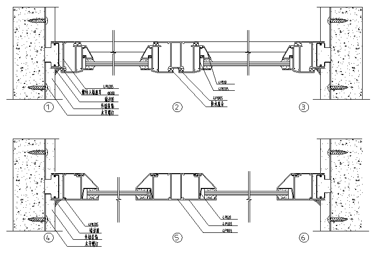 玻璃幕墙节点大样图 - 4