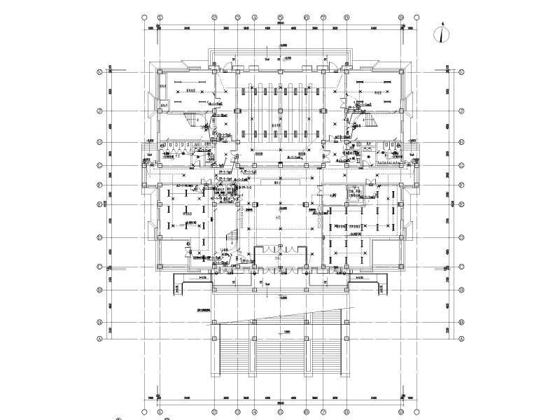 4层6000平米中学图纸书馆电气施工CAD图纸 - 1