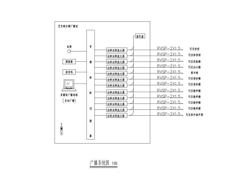 4层6000平米中学图纸书馆电气施工CAD图纸 - 4