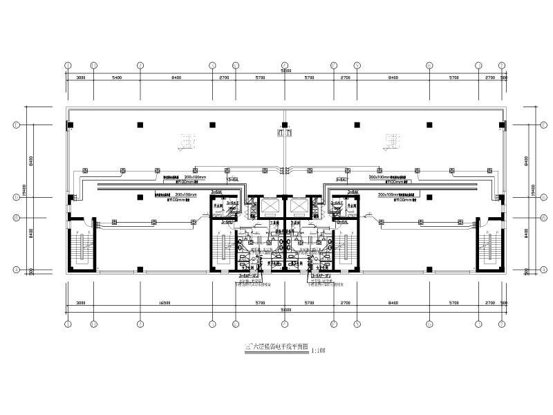 6层生产用房电气施工CAD图纸 - 2
