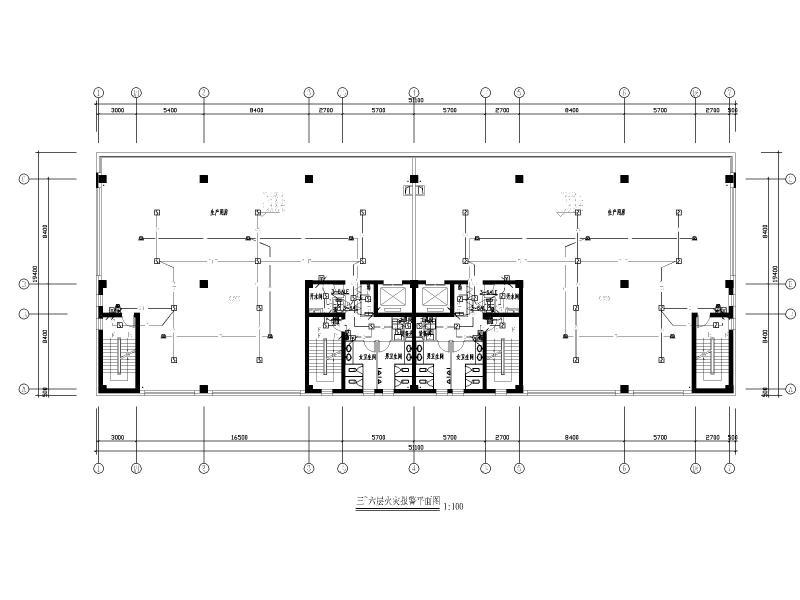 6层生产用房电气施工CAD图纸 - 3