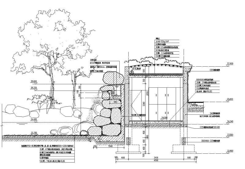 英伦国际跌水瀑布CAD节点详图纸设计 - 2