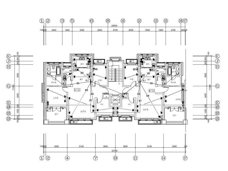 多层住宅电气图纸 - 1