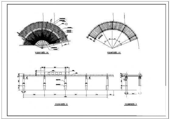 扇形游廊建筑方案（一）_CAD - 4