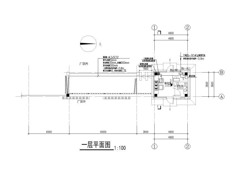 门卫室施工图纸 - 1