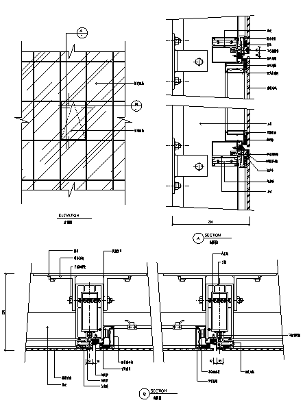玻璃幕墙节点大样图 - 2