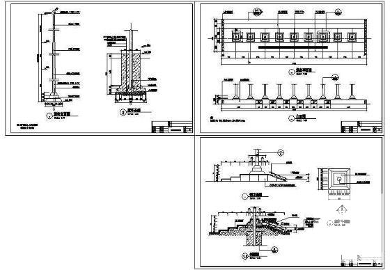 旗杆CAD节点详图纸 - 2