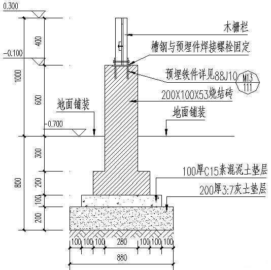 小院木栅栏详大样图_CAD - 3