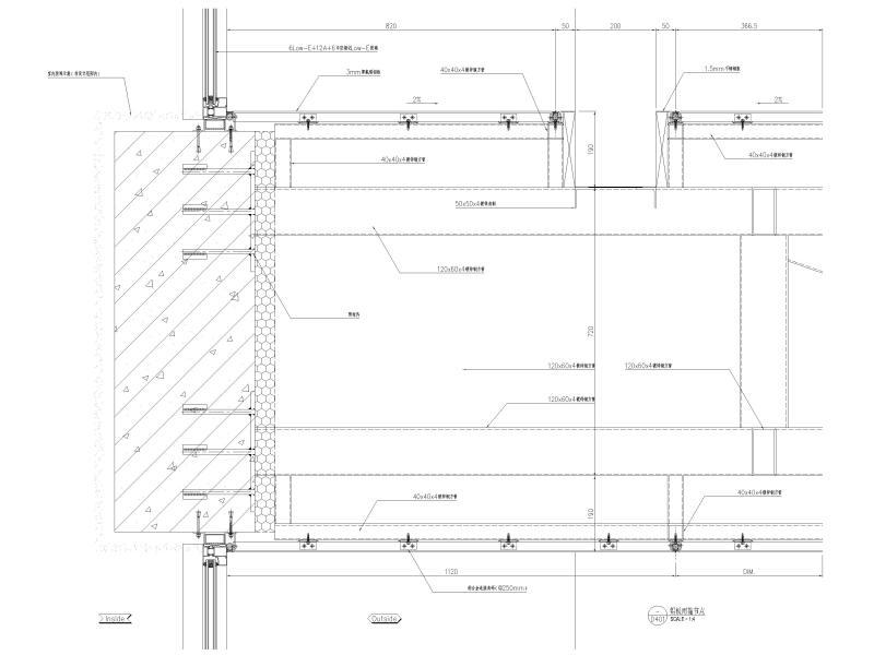 铝板雨篷节点图纸（CAD） - 1