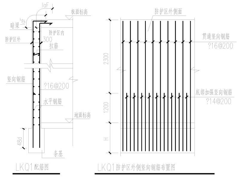 人防墙及柱帽大样2017（CAD） - 2