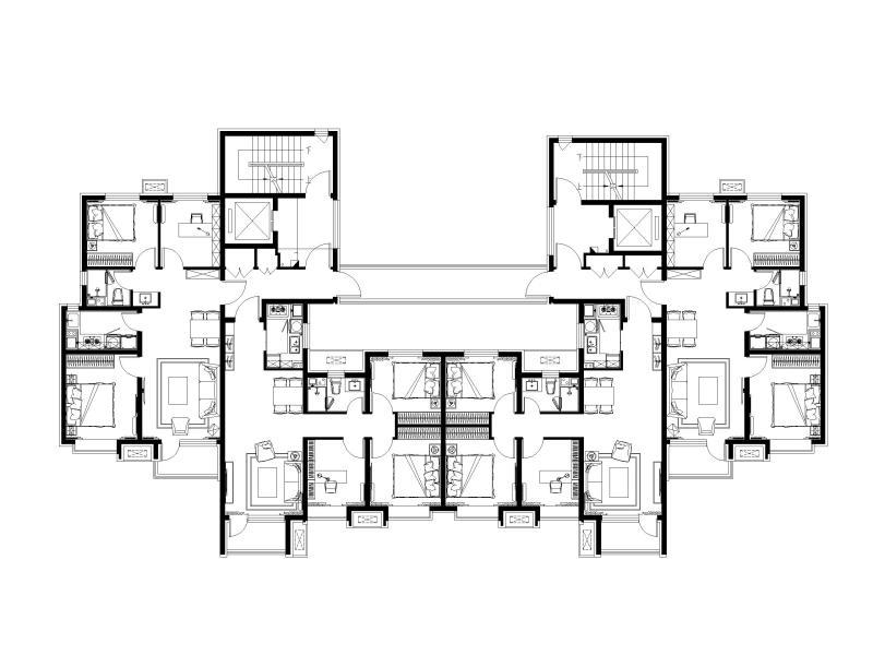 2019大院标准户型库39套-CAD - 2