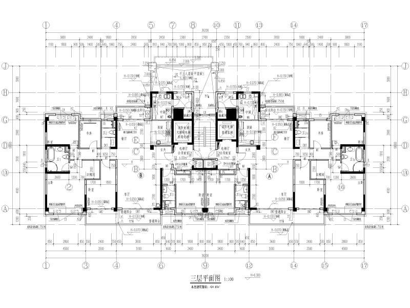 著名房企17层住宅全套施工CAD大样图2018 - 3