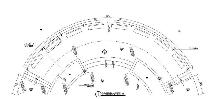 特色休闲弧形廊架详图纸设计_CAD - 1