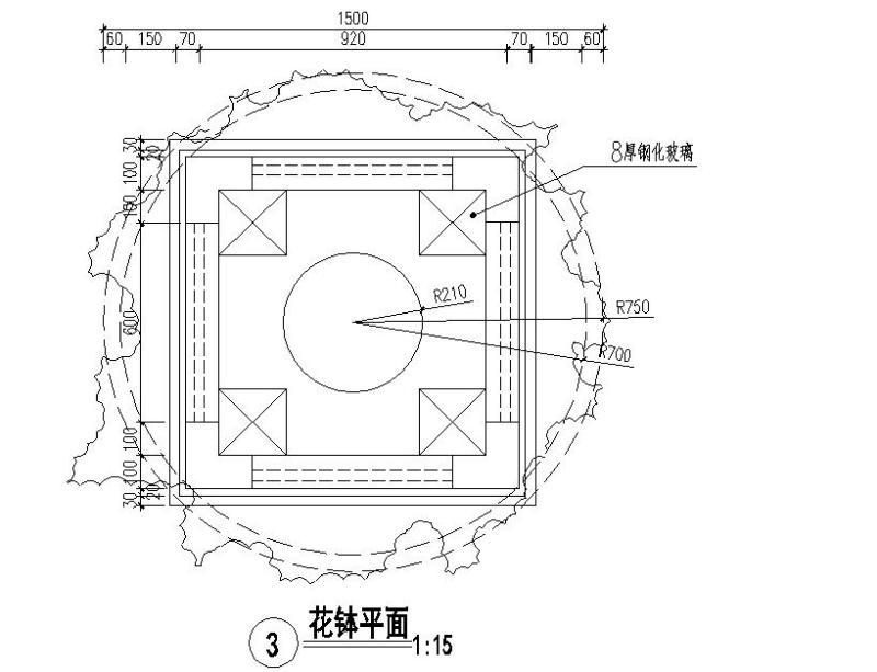特色叠水花钵大样CAD图纸设计 - 2