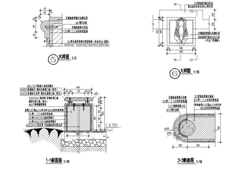 经典特色直防腐松木廊架详图纸设计_CAD - 4