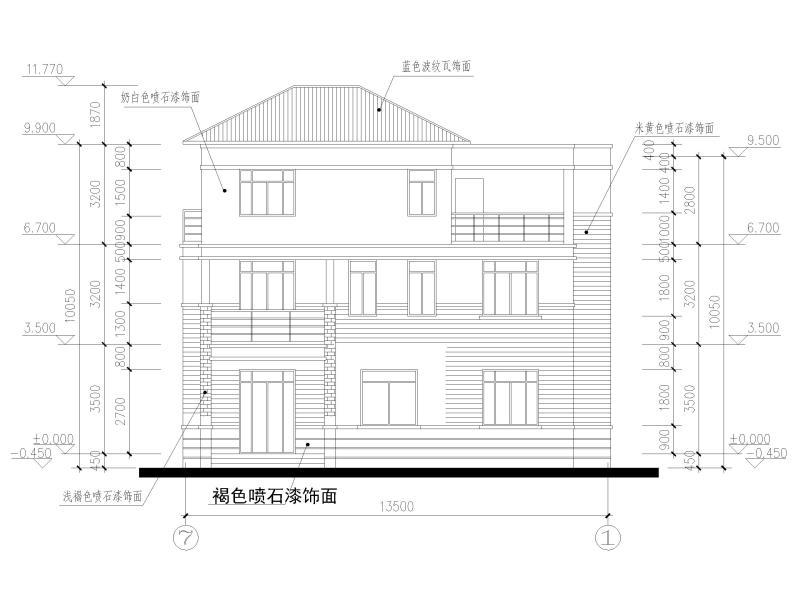 别墅建筑施工图纸 - 2