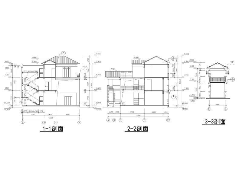 别墅建筑施工图纸 - 4