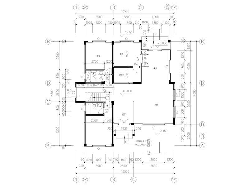 别墅建筑施工图纸 - 5