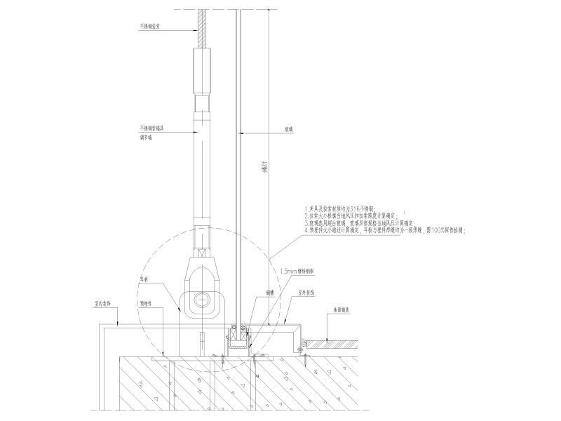拉索幕墙标准节点图纸2019（CAD） - 2