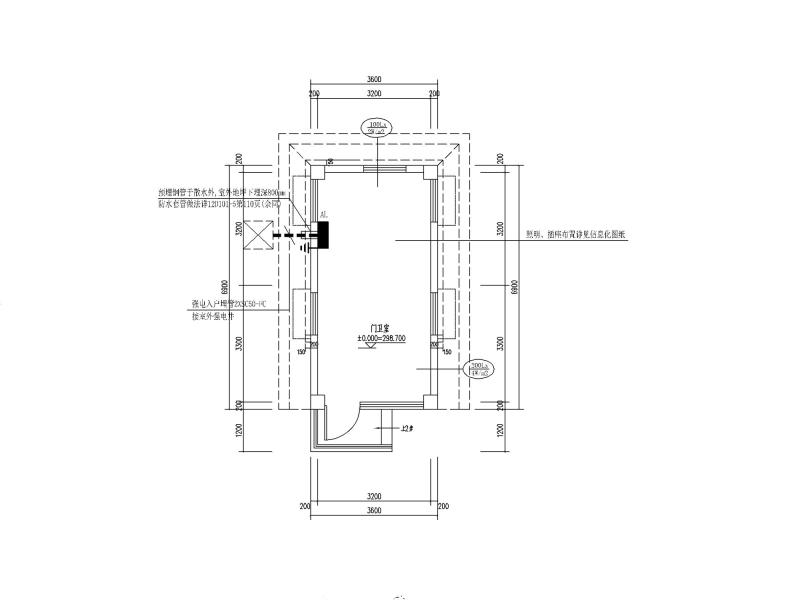 门卫室施工图纸 - 1