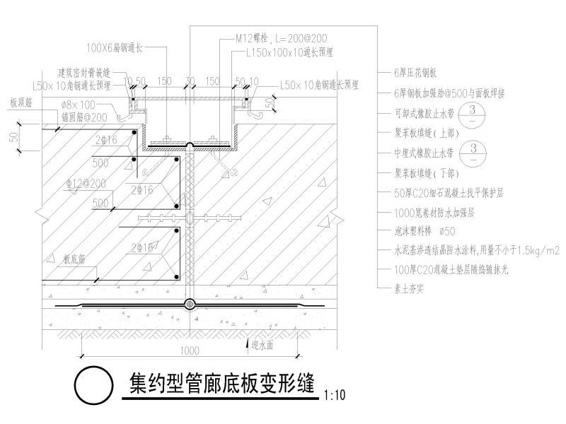 集约型管廊防水做法2018（CAD） - 1