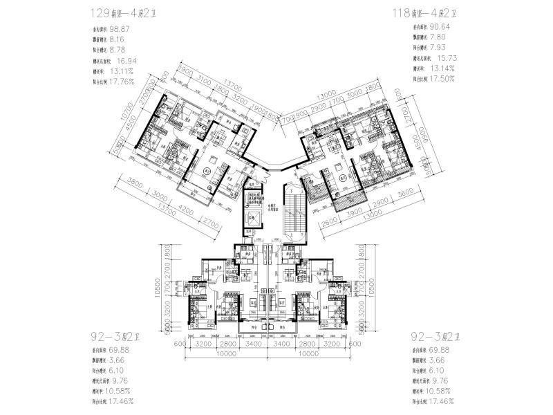 2019保利Y型住宅标准及选配8套CAD - 2