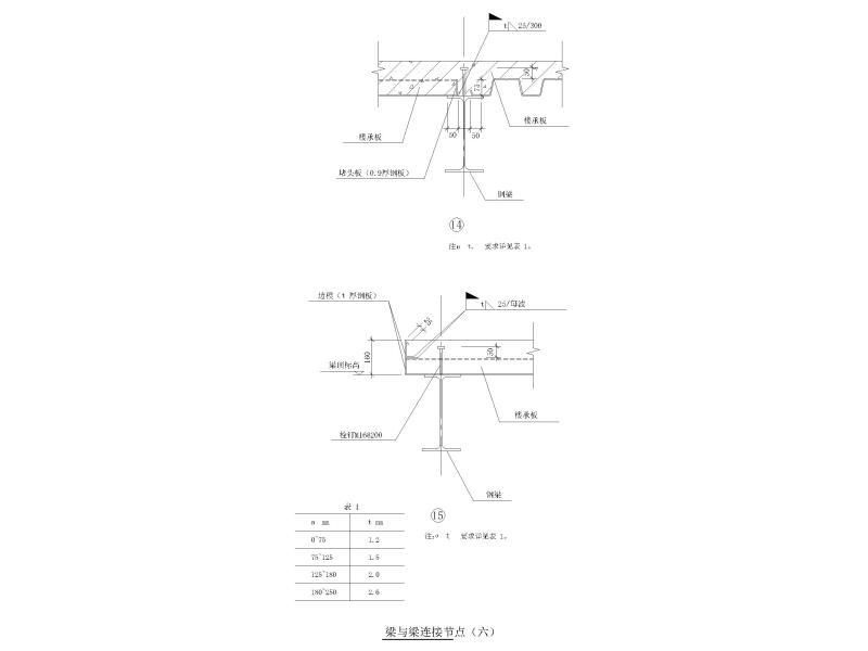 梁与梁连接节点详图纸（CAD） - 4