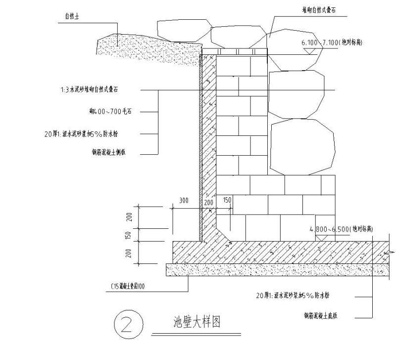 水池节点详图 - 2