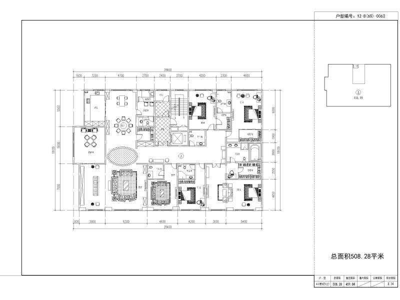 4-11层电梯入户洋房合院叠墅户型CAD - 5