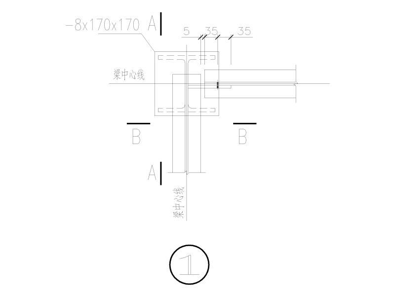 主次梁连接详图纸（CAD） - 3