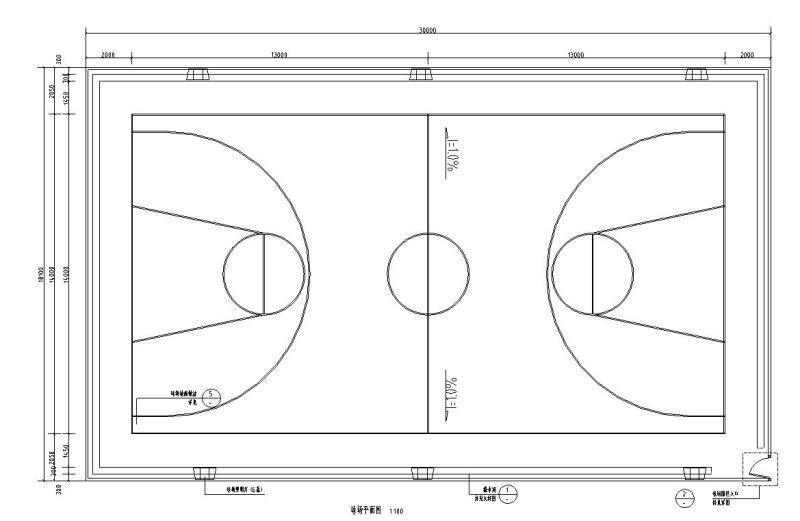篮球场设计图纸 - 1