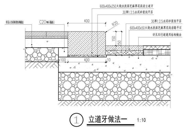 铺装做法详图纸设计_CAD - 1