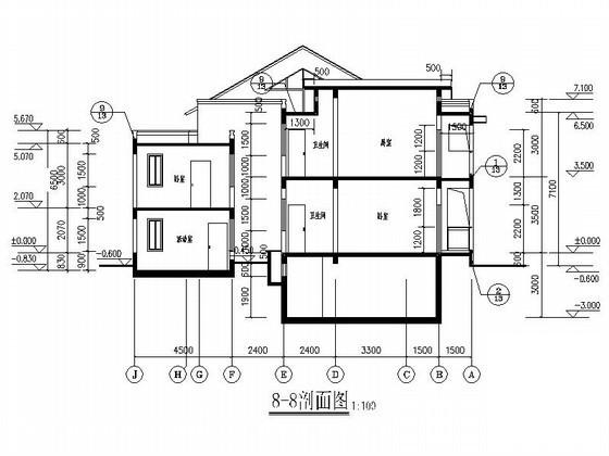 别墅建筑施工图纸 - 2