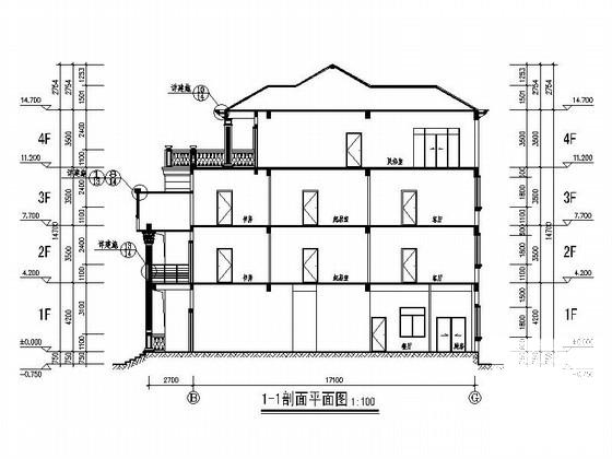 别墅建筑施工图纸 - 2