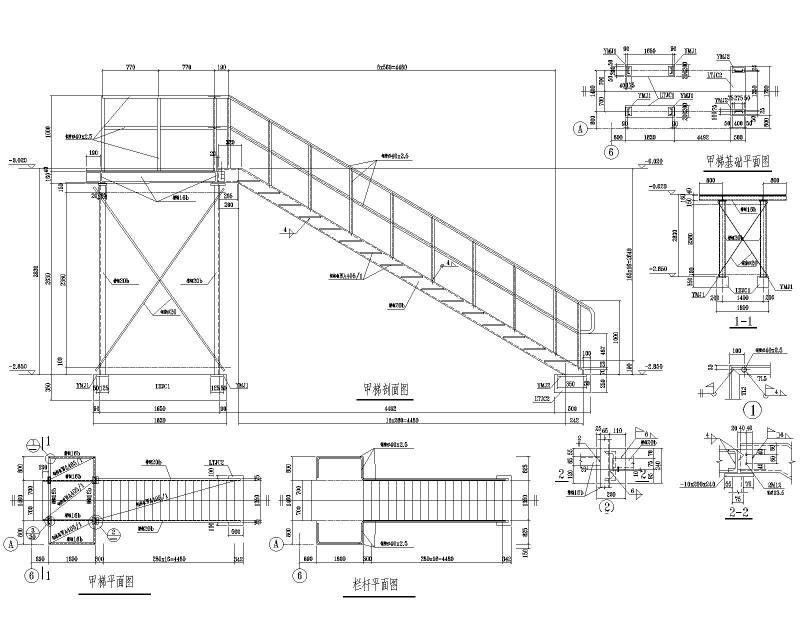 钢结构楼梯施工图纸 - 1