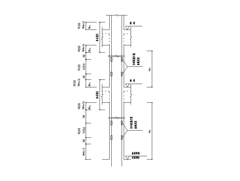 柱筋加密及接头区域示意图纸CAD版 - 2