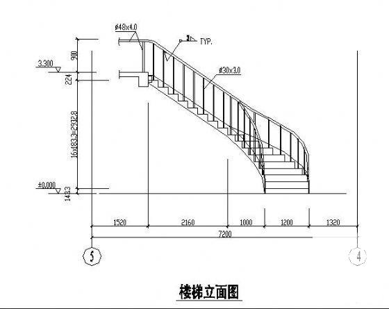 弧形楼梯图纸 - 1