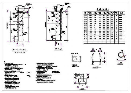 人工挖孔桩基详及说明_CAD - 1