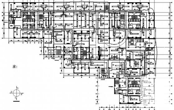 商务中心办公室空调施工图纸cad - 1