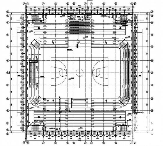 大学篮球大空间消防设计方案设计图纸cad - 1